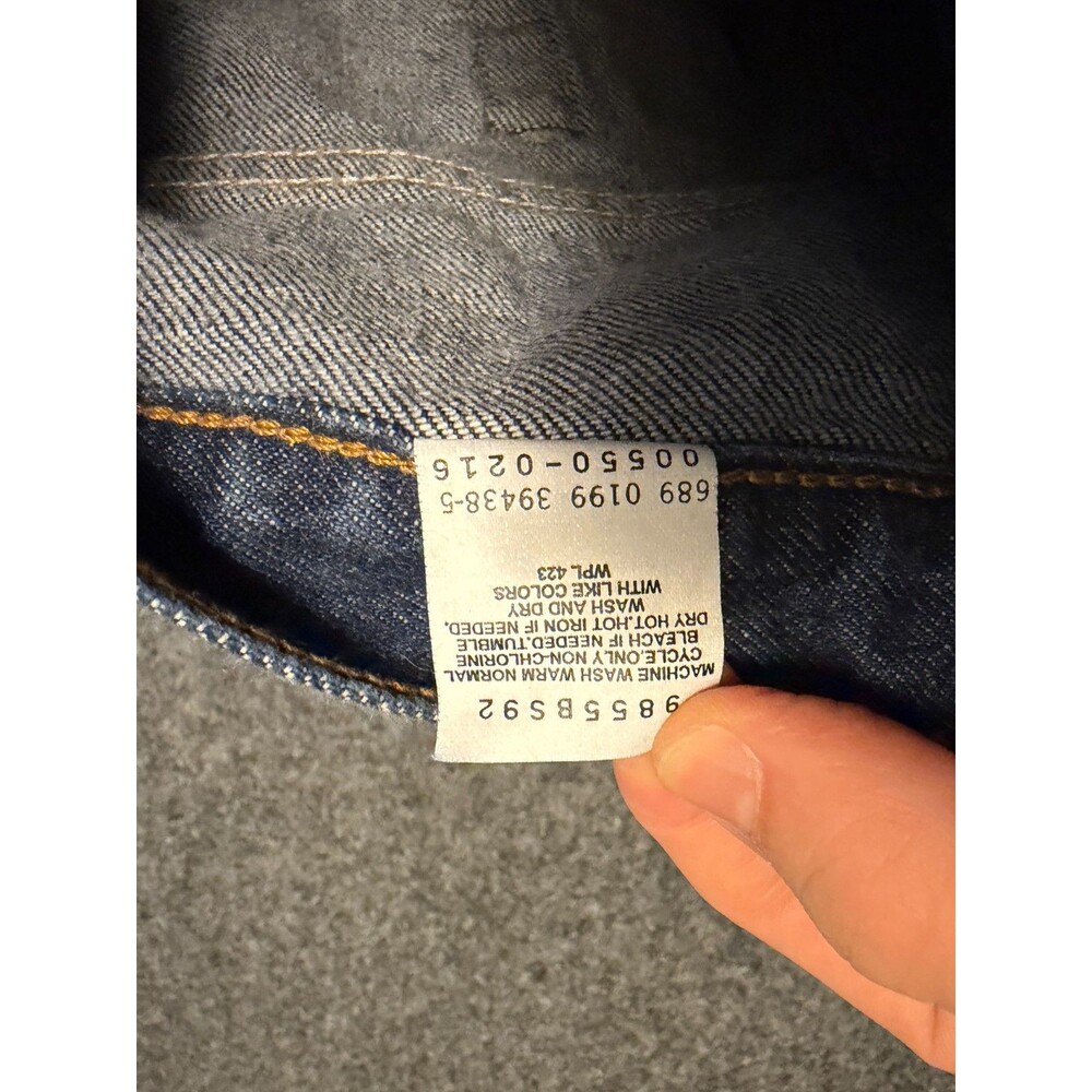 Levi's 550 Men's Jeans 40x30 Dark Wash Blue Relaxed Fit 100% Cotton Colombia - Picture 4 of 9